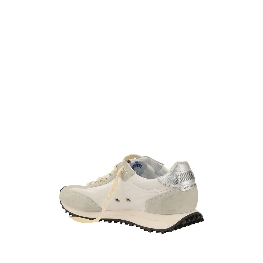 Golden Goose White Leather Running Marathon Sneakers