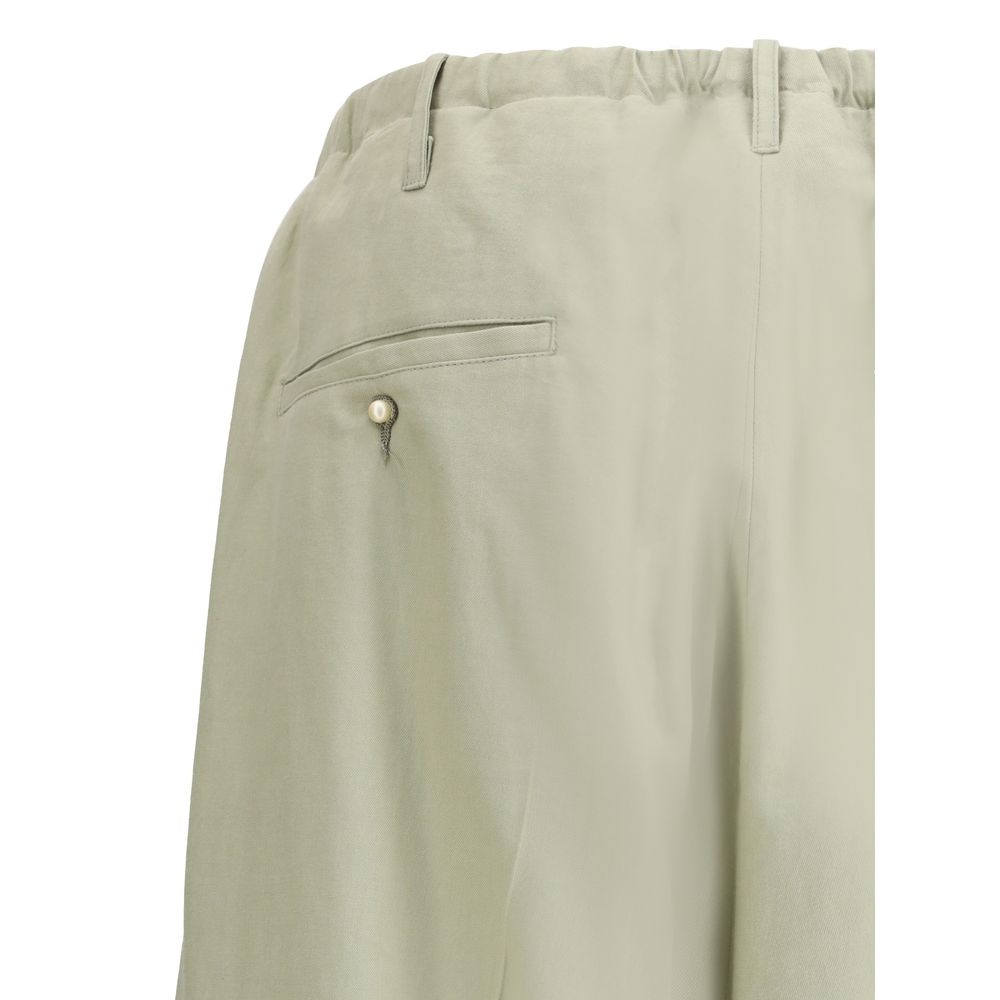 Magliano Beige Cotton People Pants for Elevated Contemporary Style