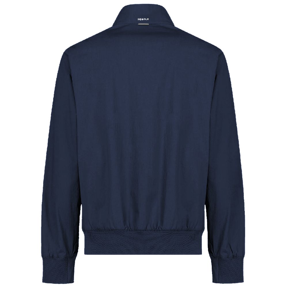 People Of Shibuya Blue Cotton Jacket - Sophisticated Elegance