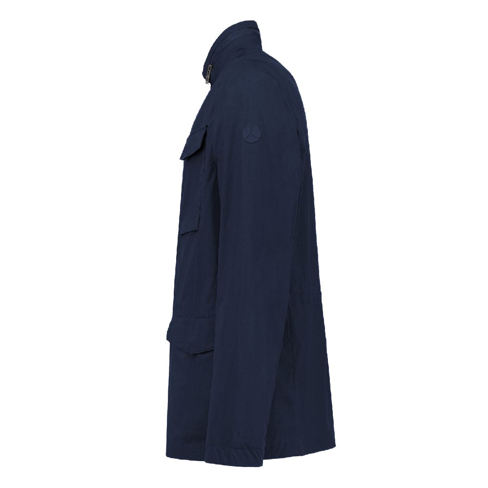 People Of Shibuya Blue Cotton Jacket for Elevated Style