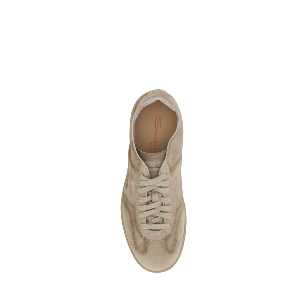 Santoni White Suede Sneakers: Timeless Elegance Redefined
