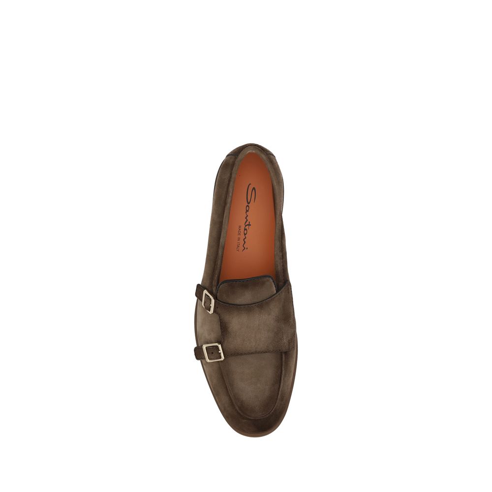 Santoni Brown Suede Leather Loafers: Timeless Elegance Redefined