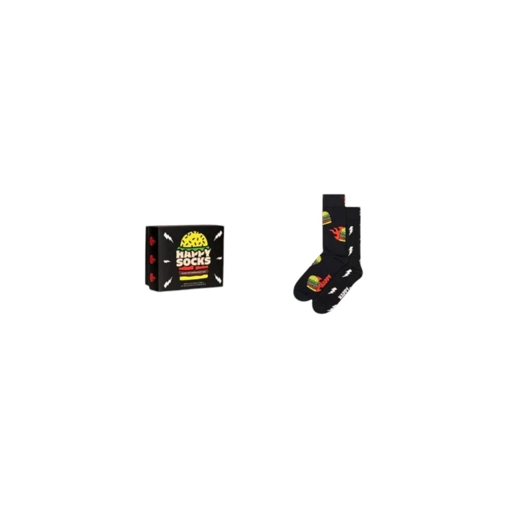 Happy Socks Black Cotton Sock - Elegant Essential Accessory