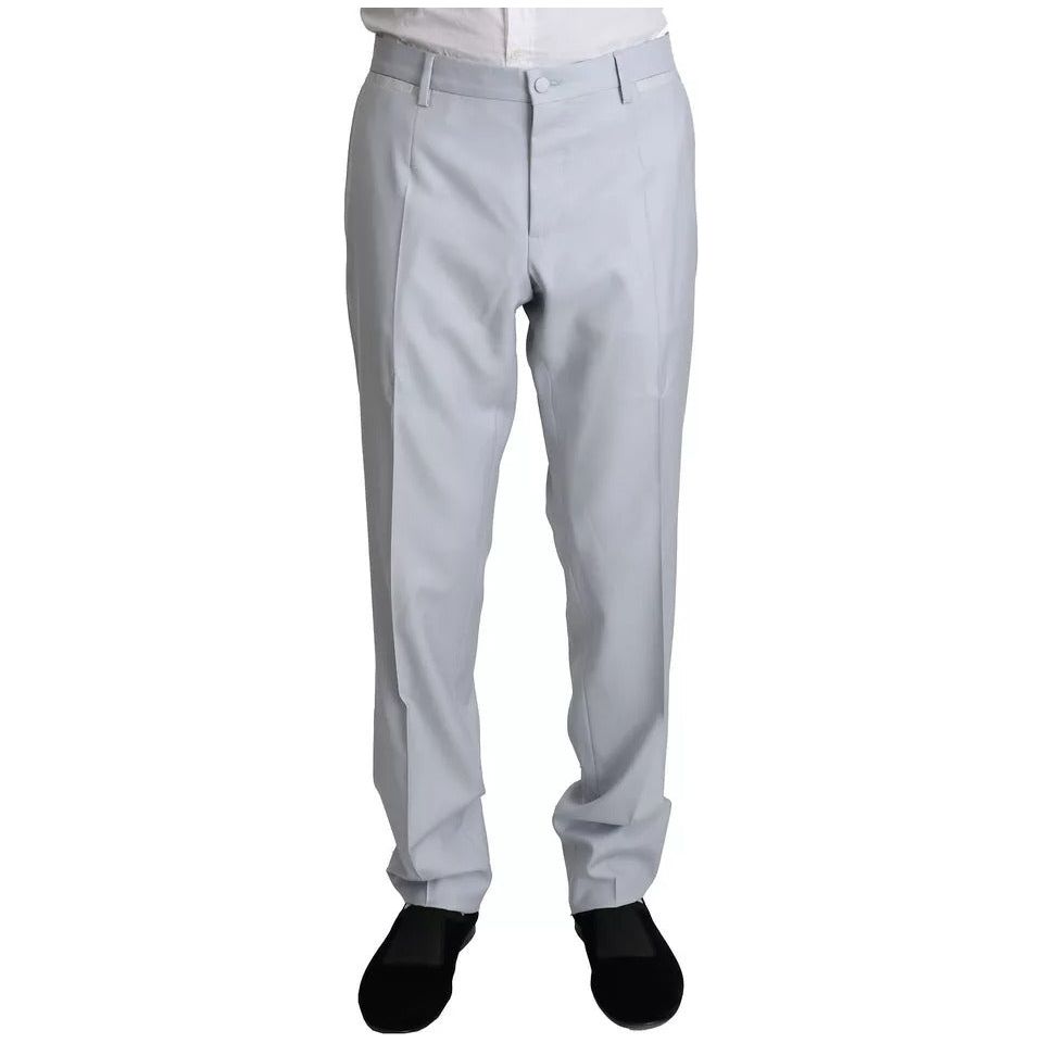 Dolce & Gabbana Light Blue Wool 3 Piece SICILIA Suit