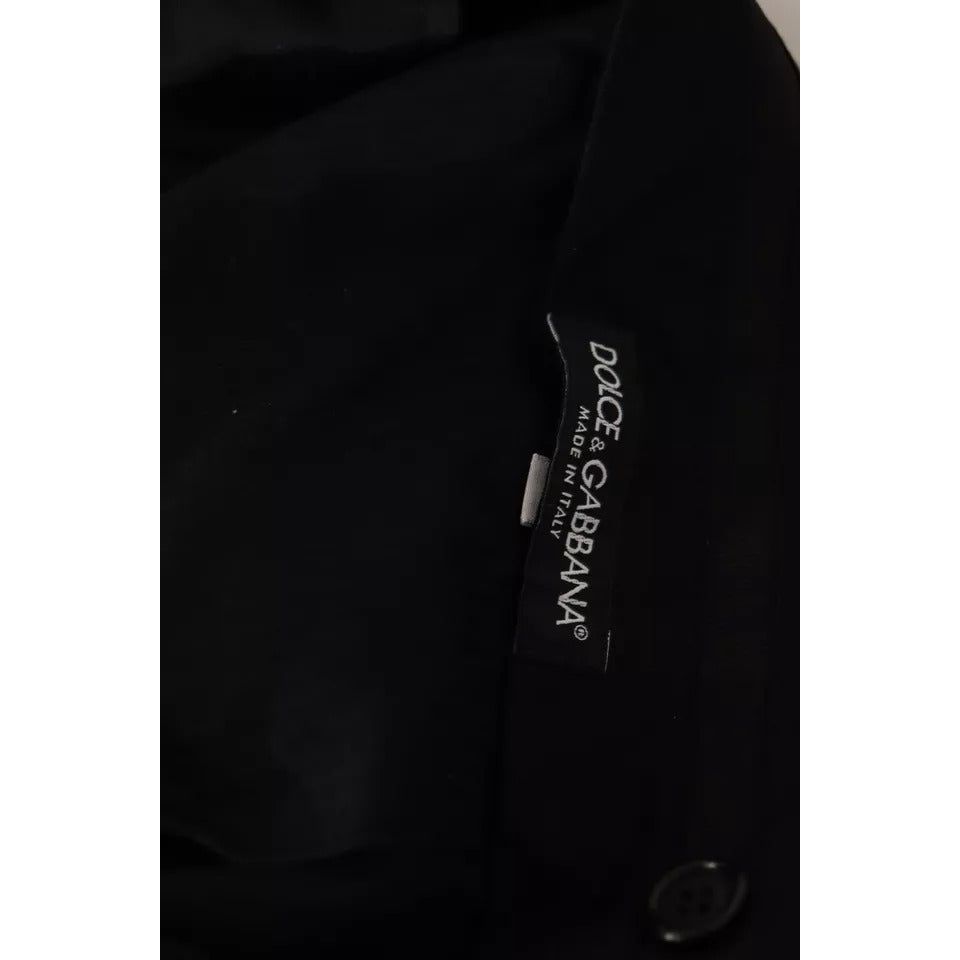Dolce & Gabbana Black Wool Dress Formal Skinny Pants