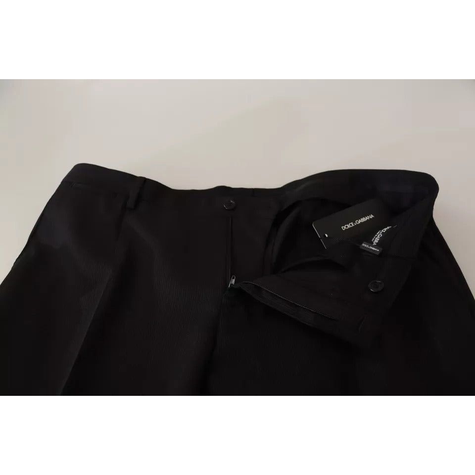 Dolce & Gabbana Black Wool Dress Formal Skinny Pants