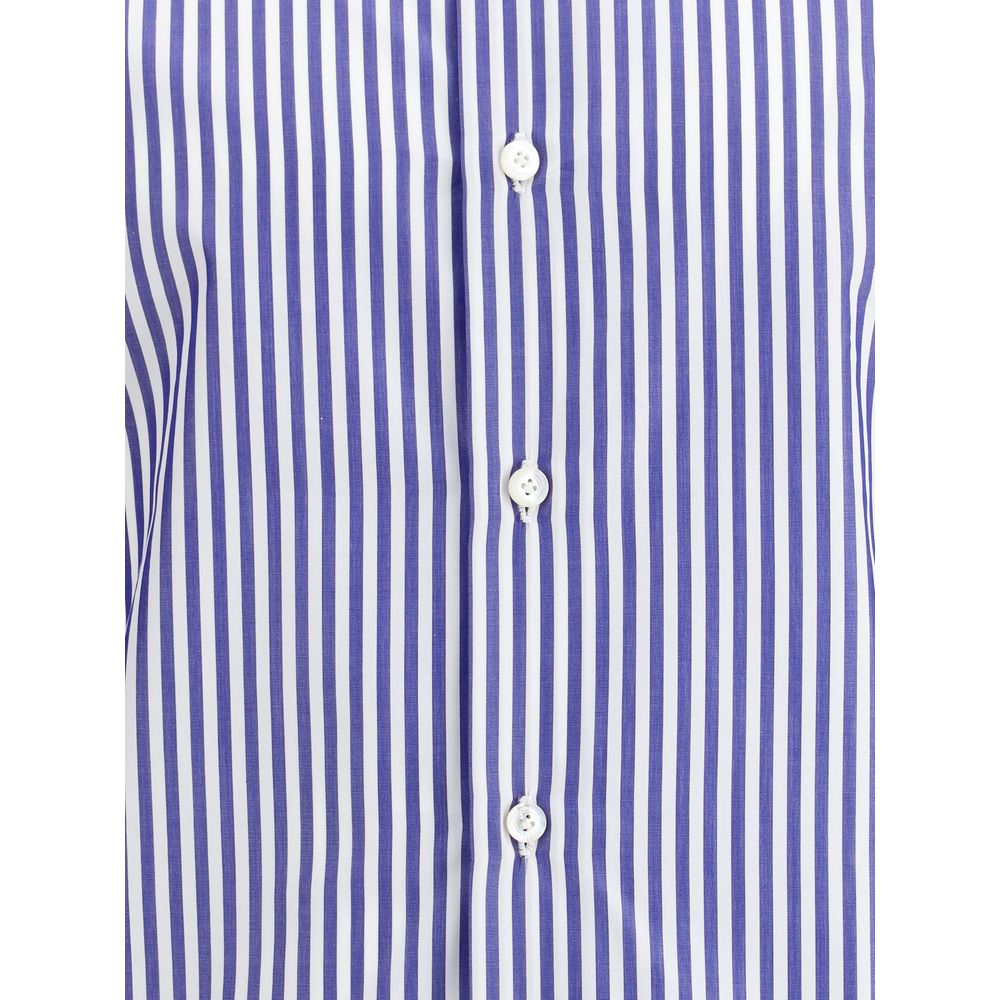 Finamore White Cotton Zante Shirt - Timeless Elegance in Cotton