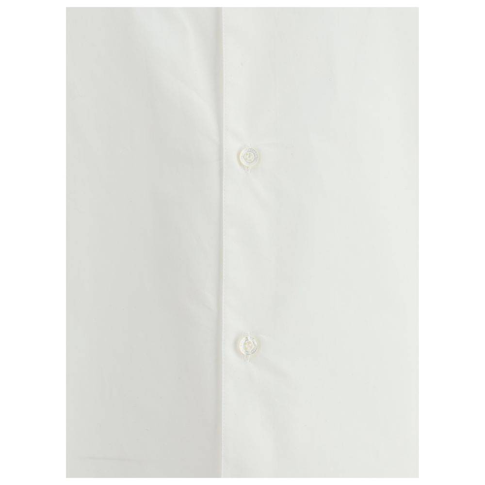 Balenciaga White Cotton Minimal Shirt for Effortless Sophistication