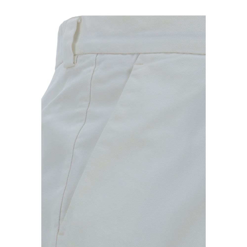 Brunello Cucinelli Beige Cotton Pants for Effortless Sophistication