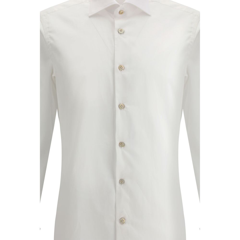 Kiton White Cotton Shirt - Timeless Elegance in Italian Luxury