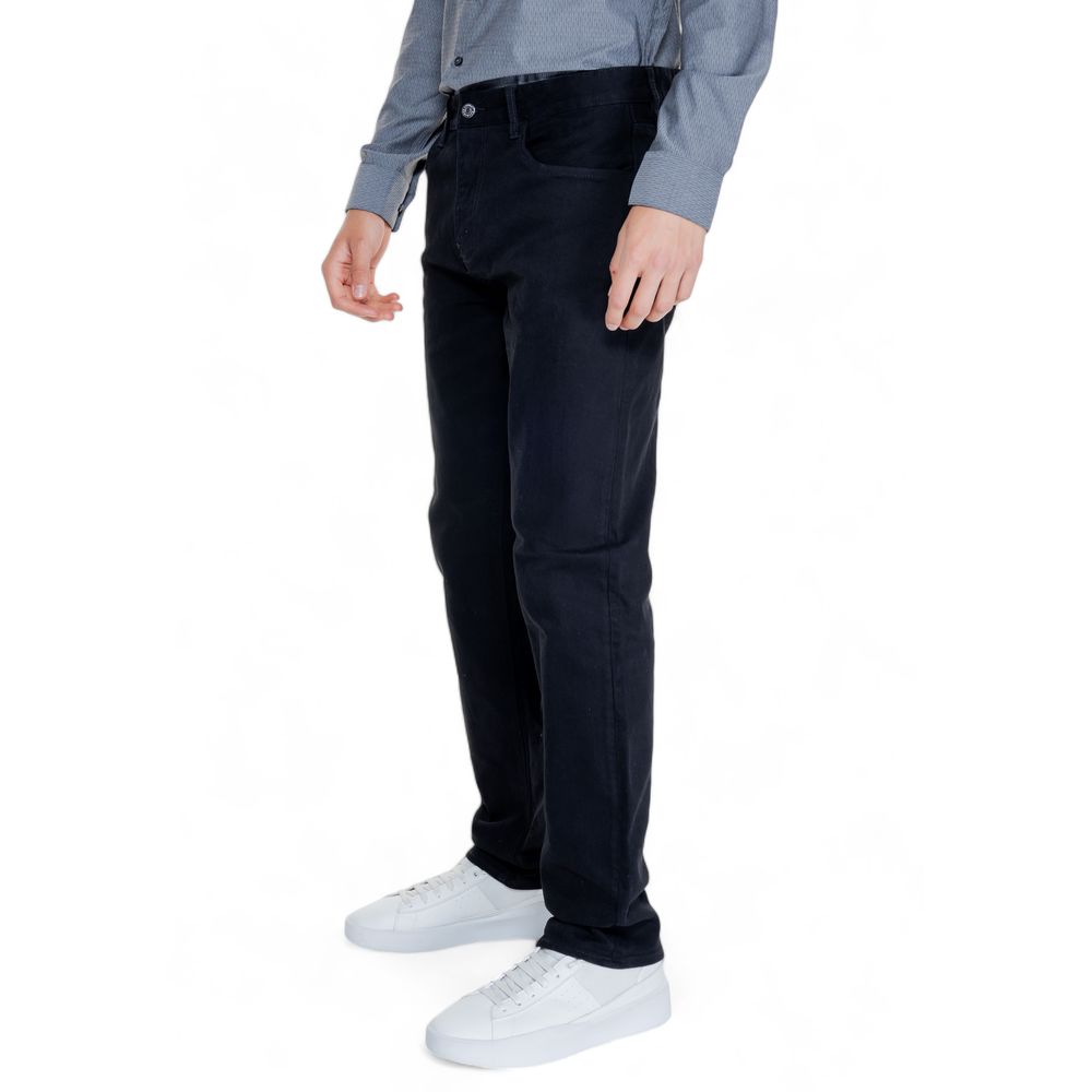 Armani Exchange Black Cotton Jeans for Effortless Style