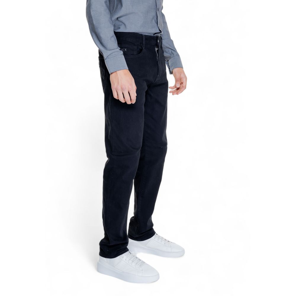 Armani Exchange Black Cotton Jeans for Effortless Style