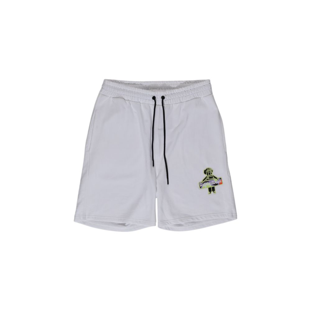 Refrigiwear White Cotton Shorts for Effortless Elegance
