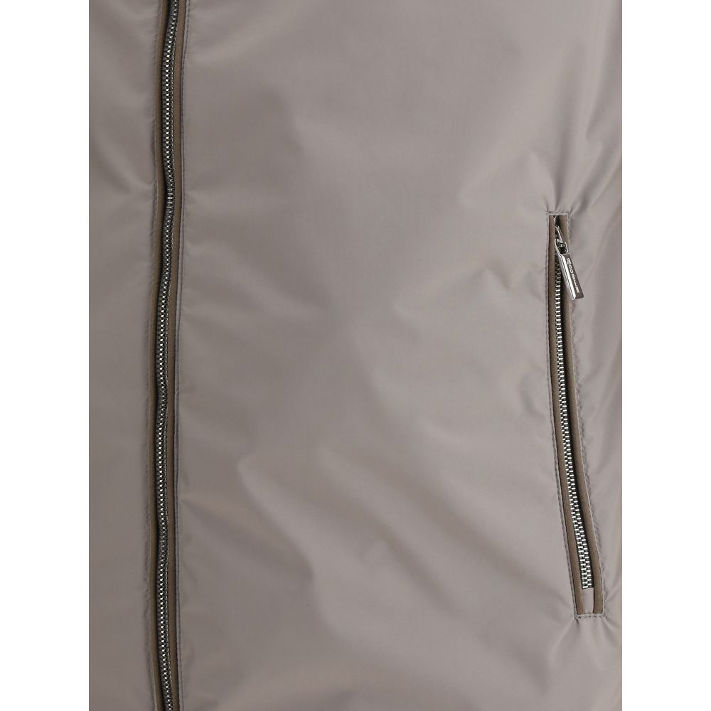 MooRER Navy Wool Blend Padded Jacket for Elevated Winter Style