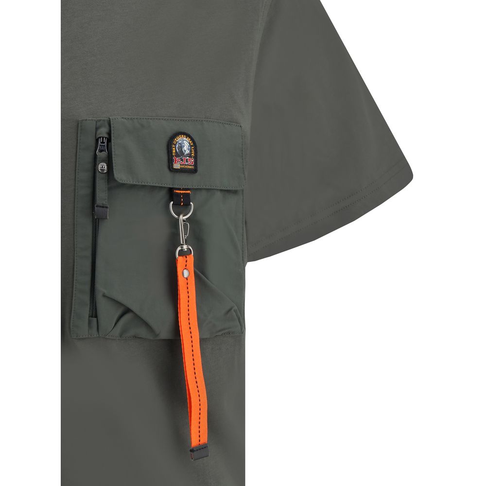 Parajumpers Grey Cotton T-shirt - Elevated Casual Elegance
