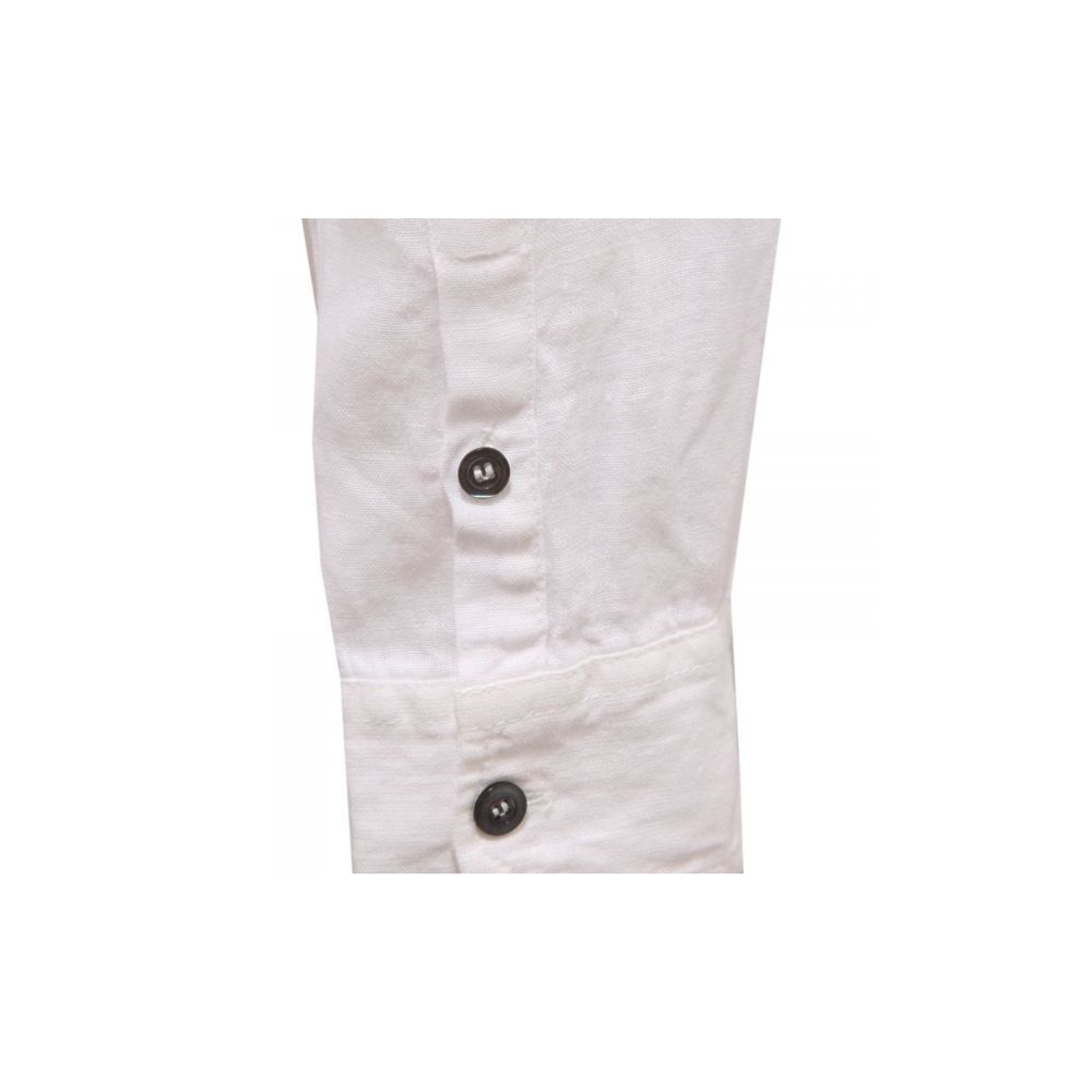 Alpha Studio White Linen Shirt - Timeless Elegance Redefined