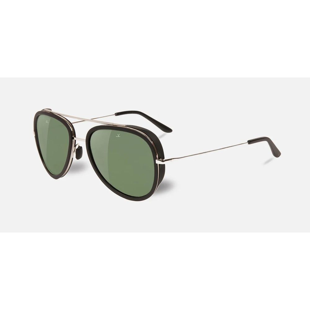 Vuarnet Black Stainless Steel Sunglasses for Elevated Style