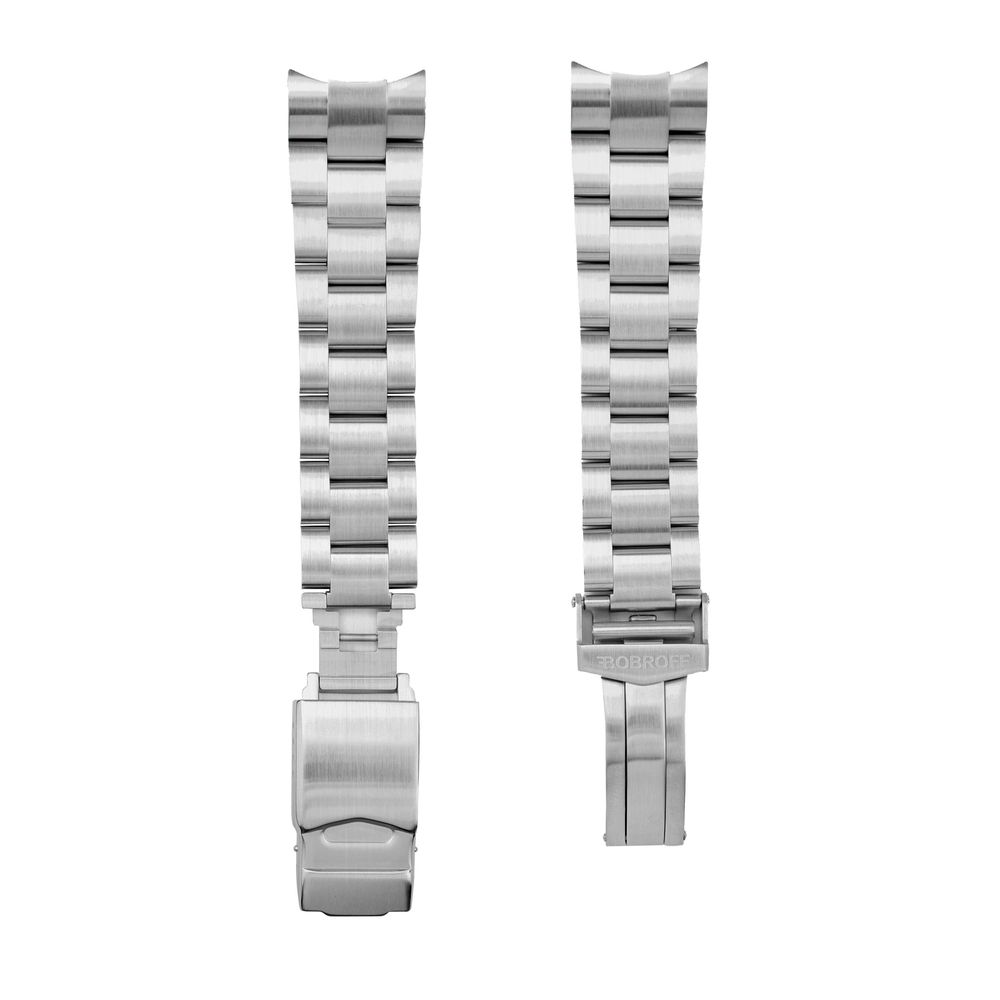 Bobroff Silver Stainless Steel Watch with Timeless Elegance
