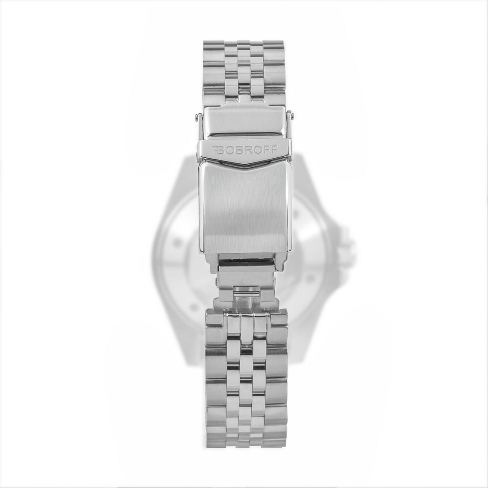 Bobroff Silver Stainless Steel Watch for Timeless Elegance