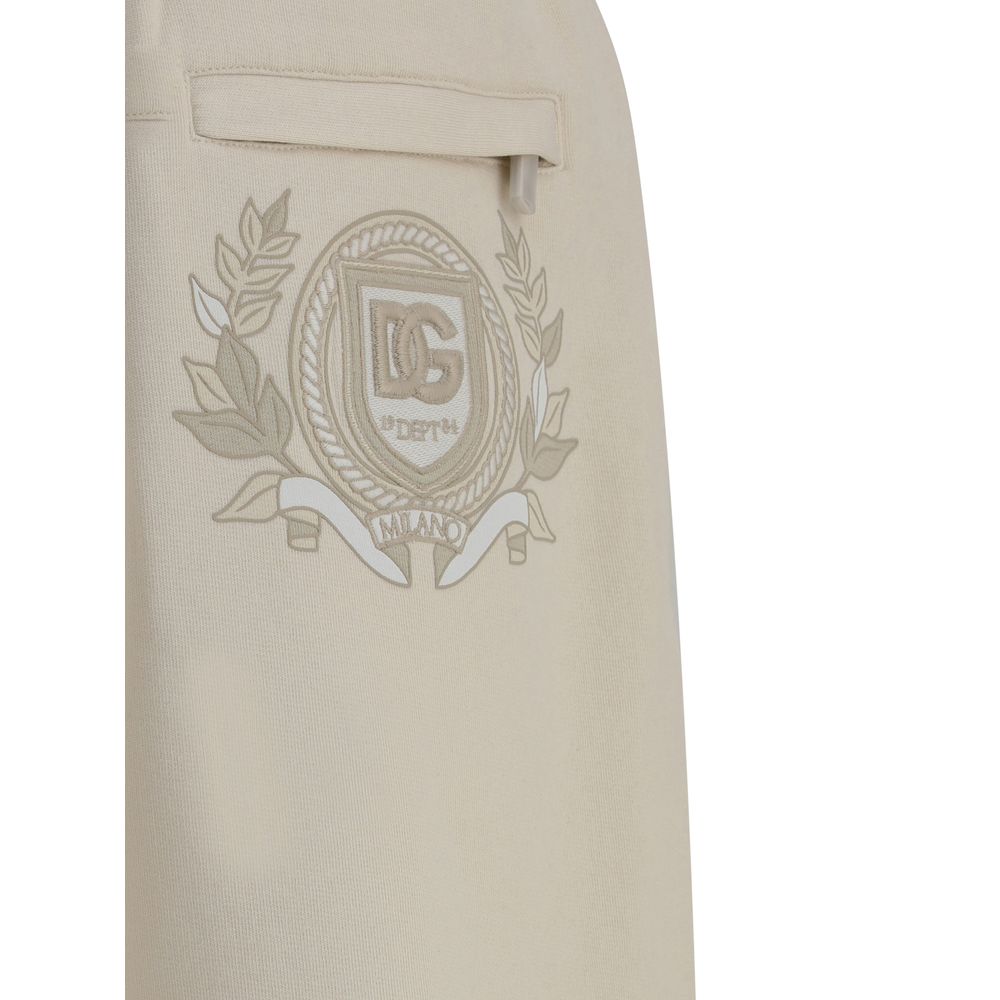 Dolce & Gabbana Black Cotton Wide-leg Sweatpants