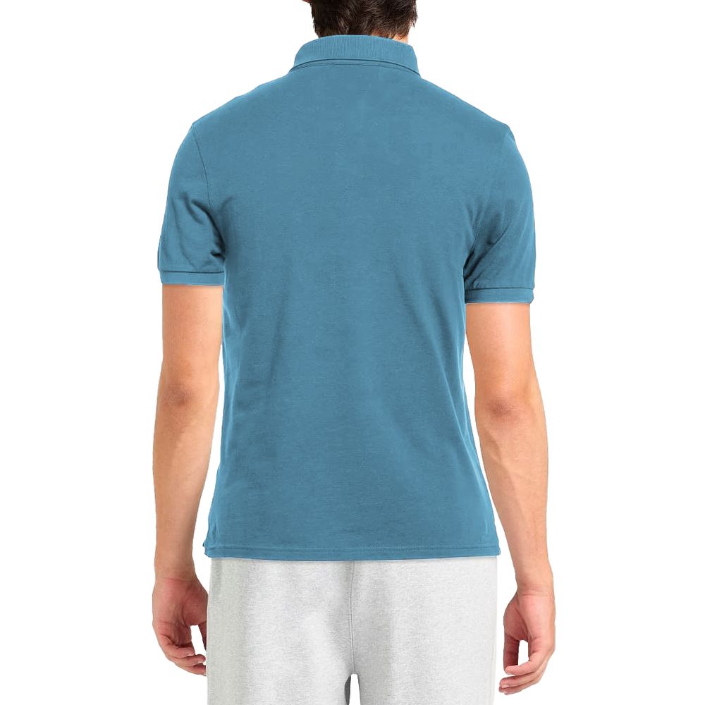 Alpha Studio Light Blue Cotton Polo Shirt - Effortless Elegance