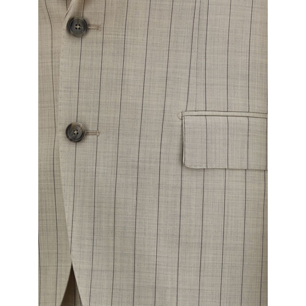 Tagliatore Blue Wool Pinstripe Suit - Timeless Elegance Redefined