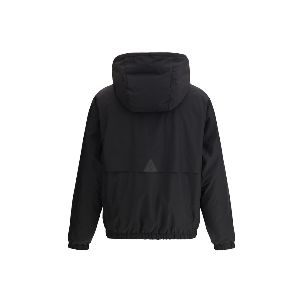 Moncler Black Nylon Bergun Reversible Jacket for Elevated Style