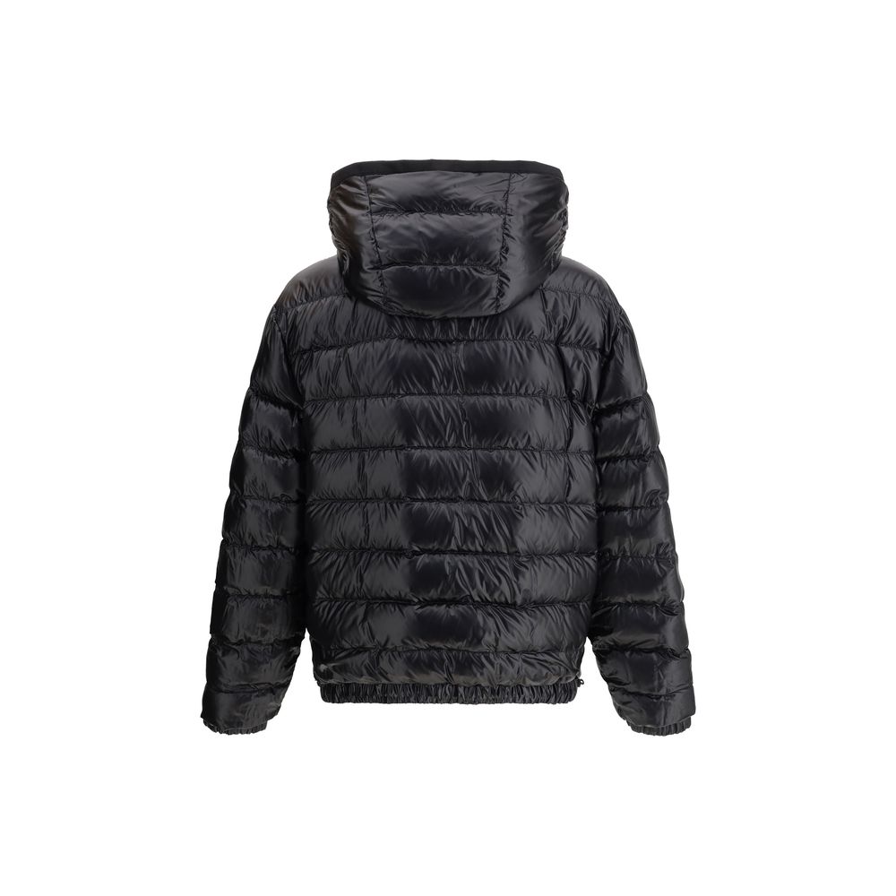 Moncler Black Nylon Bergun Reversible Jacket for Elevated Style