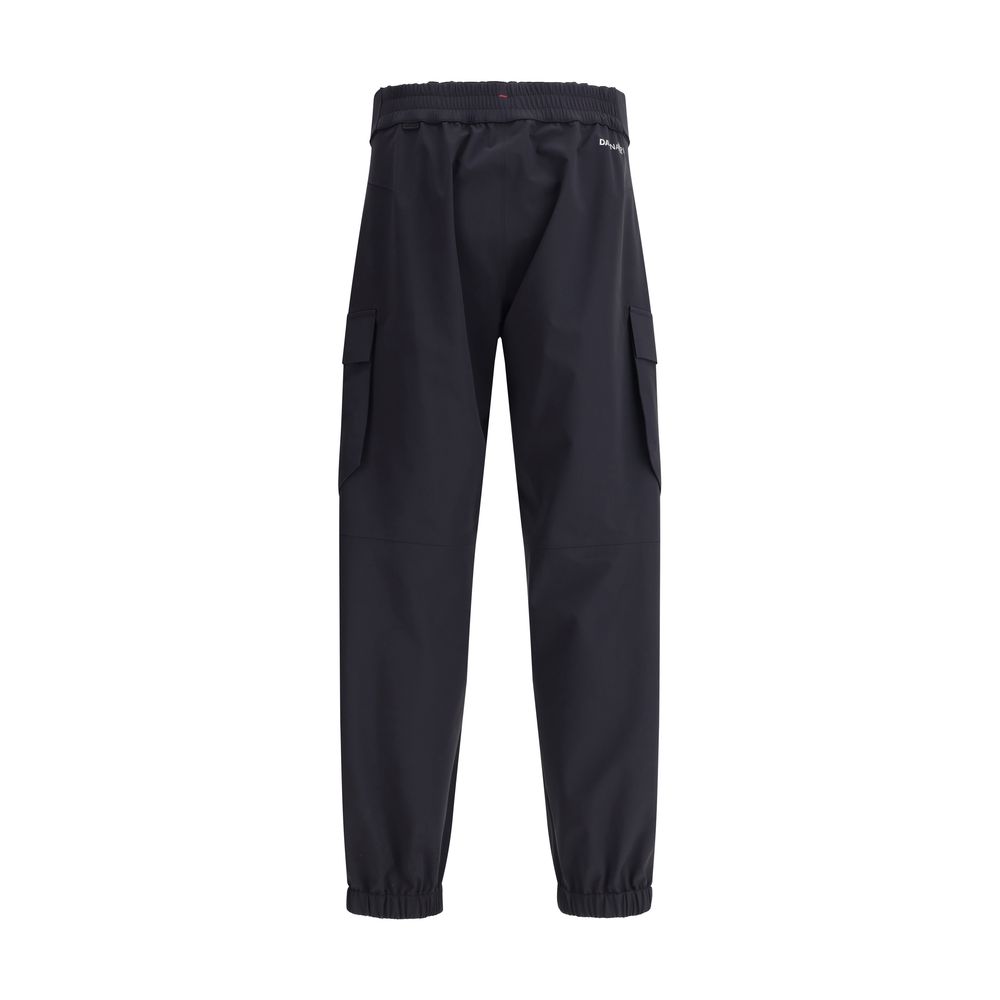Moncler Black Technical Fabric Sport Pants for Elevated Active Style