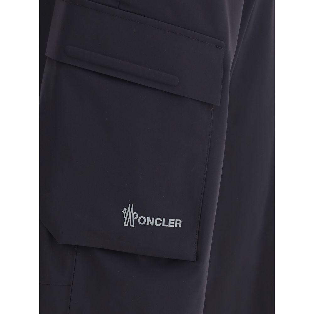 Moncler Black Technical Fabric Sport Pants for Elevated Active Style