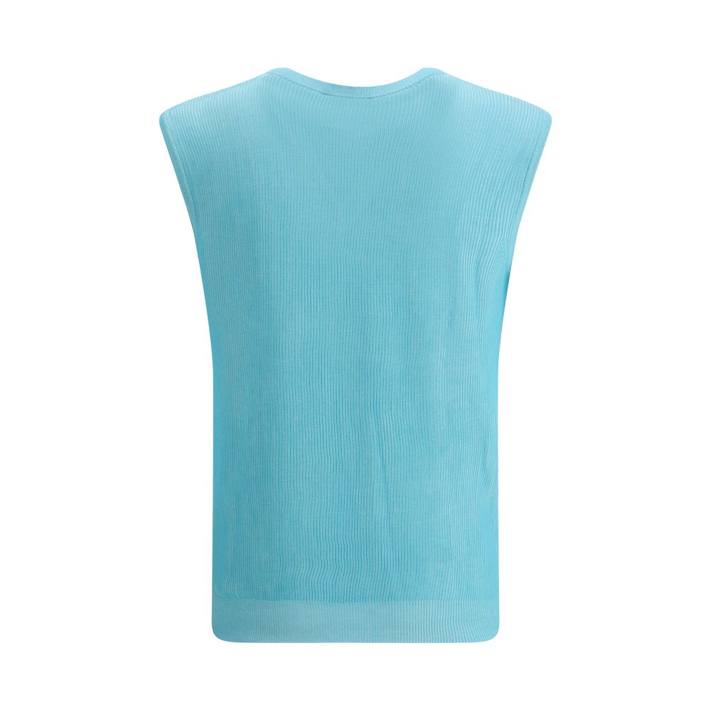 MooRER Grey Wool Anson-sia Vest in Exquisite Ribbed Design