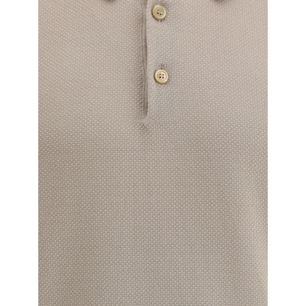 Brioni Navy Cotton Polo Shirt Crafted For Timeless Elegance