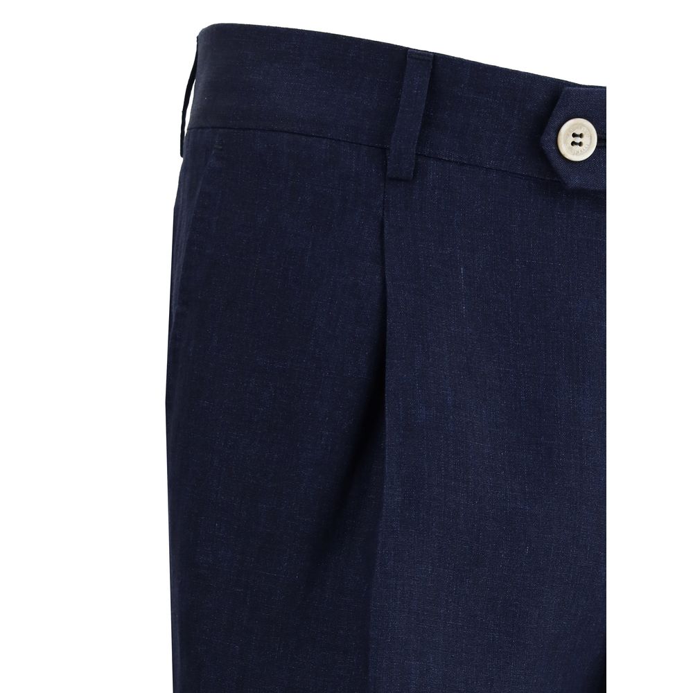 Brunello Cucinelli Beige Cotton Pants for Effortless Elegance