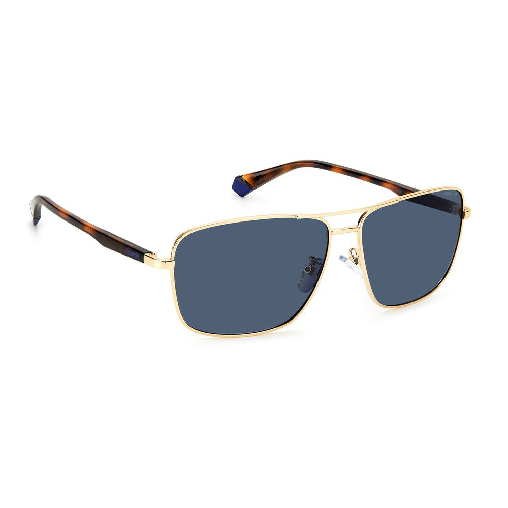 Polaroid Gold Metal Sunglasses for Timeless Elegance