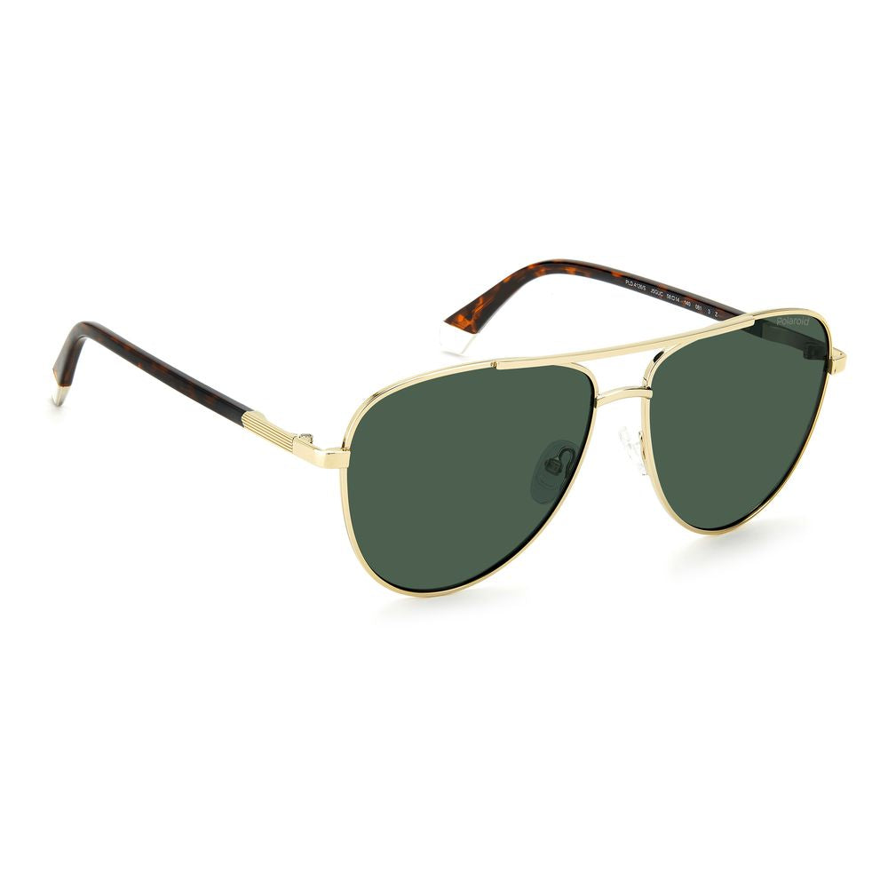 Polaroid Gold Metal Sunglasses with Distinctive Design