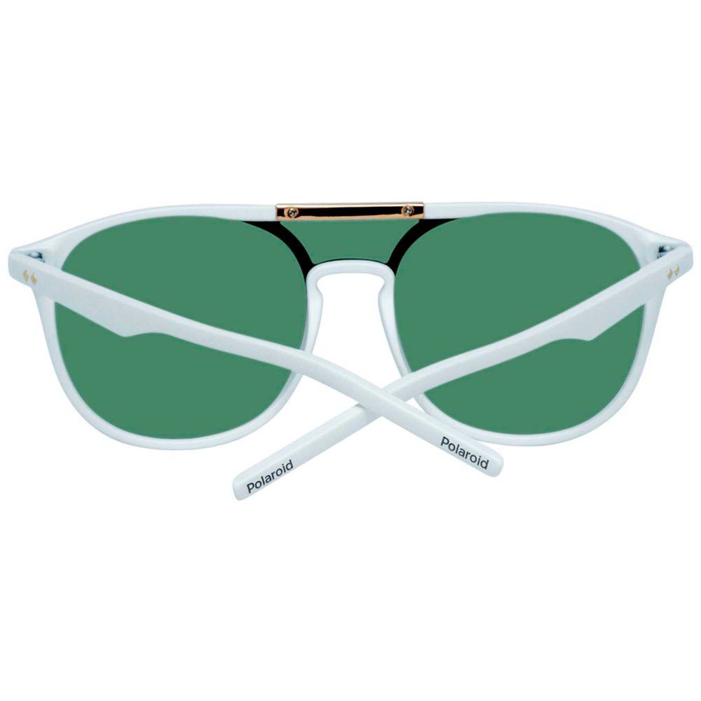 Polaroid White Acetate Sunglasses for Effortless Elegance