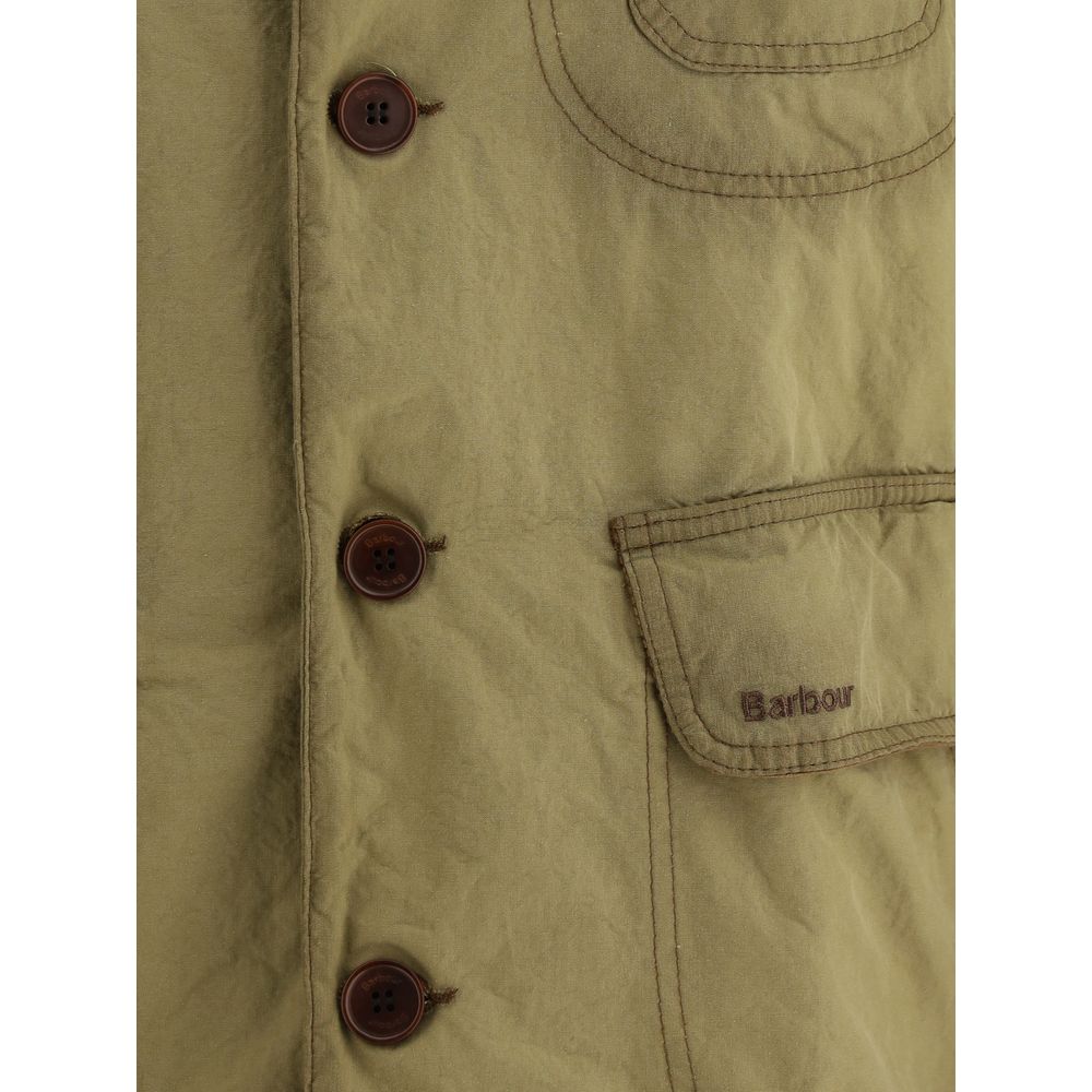 Barbour Olive Cotton Workwear Jacket: Timeless Elegance Meets Functionality