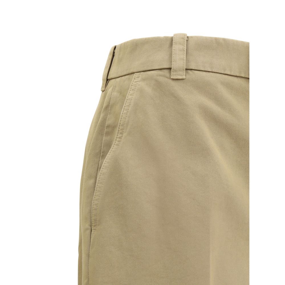 Thom Browne Grey Cotton Pants for Effortless Sophistication