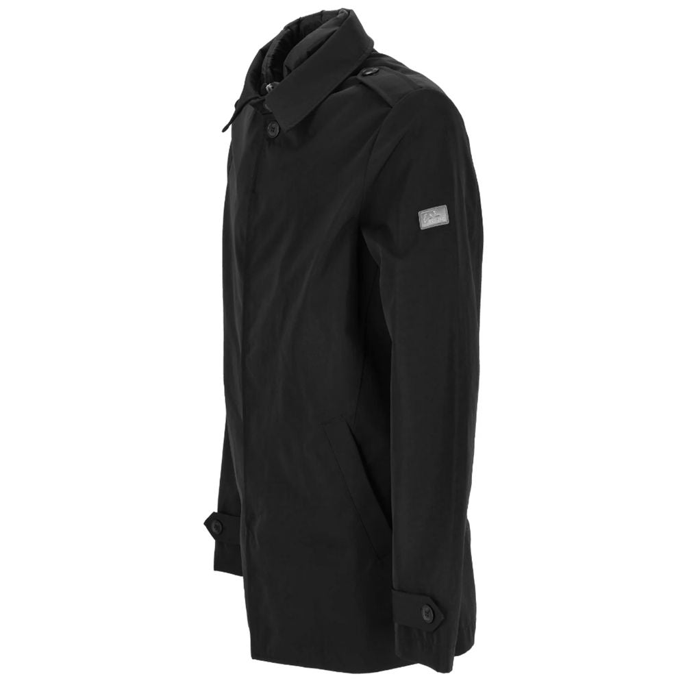 Yes Zee Black Cotton Jacket with Removable Vest Detail
