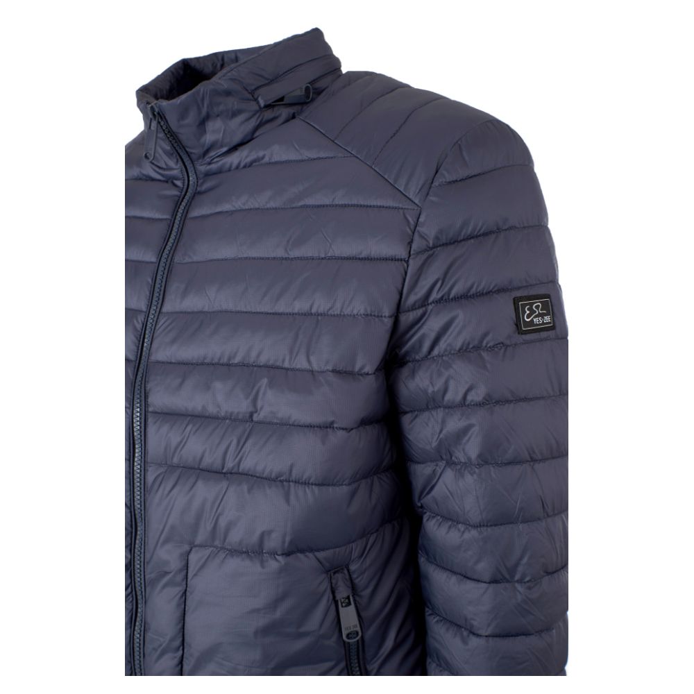 Yes Zee Blue Nylon Jacket for Elevated Outerwear Style