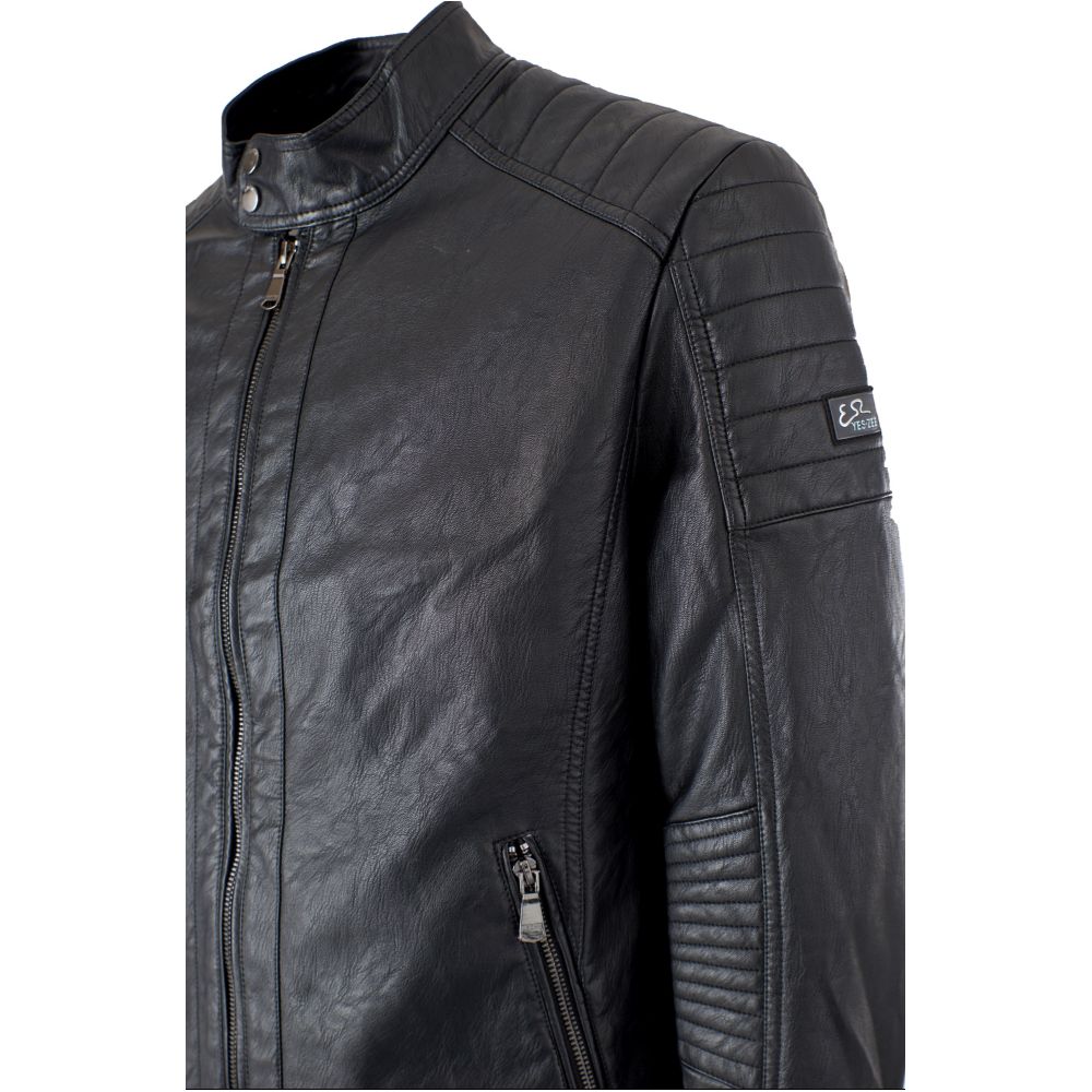 Yes Zee Black Polyethylene Jacket for Modern Elegance
