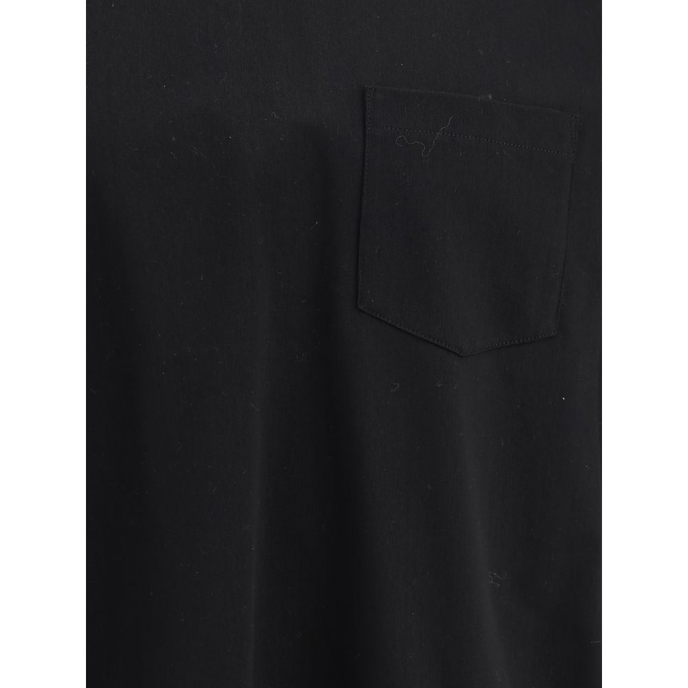 Sacai White Cotton T-Shirt with Pockets for Elevated Casual Elegance