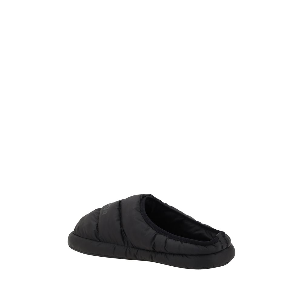 Balenciaga Black Leather Alaska Mules - Quintessential Luxury Footwear