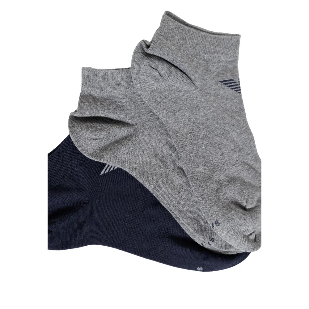 Emporio Armani Blue Cotton Sock for Elevated Style