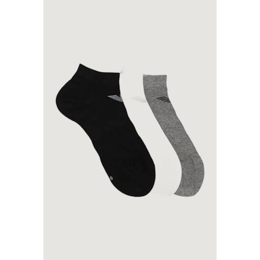 Emporio Armani Gray Cotton Sock Luxury Essential