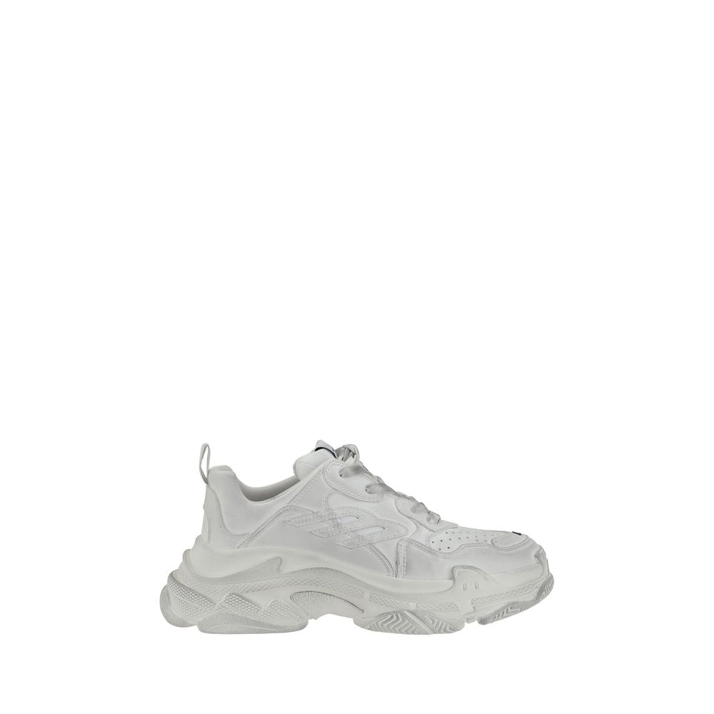 Balenciaga White Leather Triple S Sneakers - Iconic Luxury Footwear
