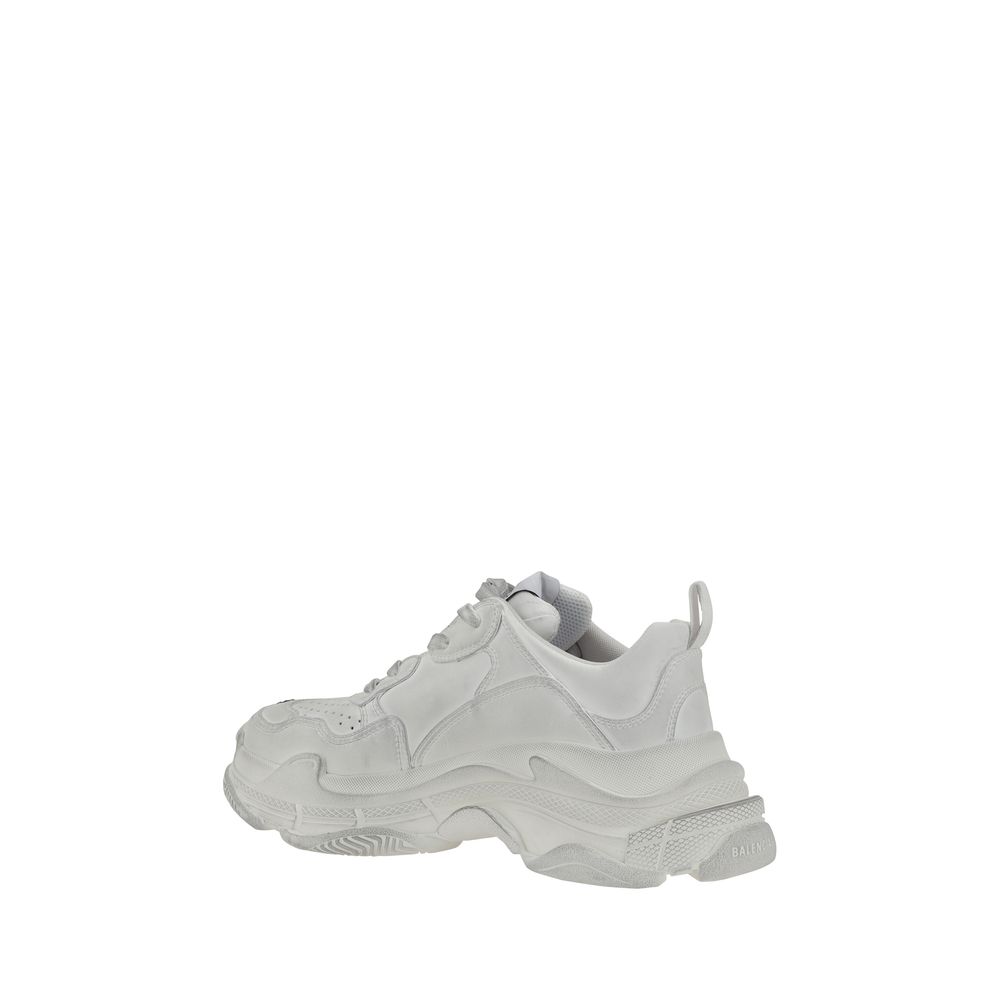 Balenciaga White Leather Triple S Sneakers - Iconic Luxury Footwear