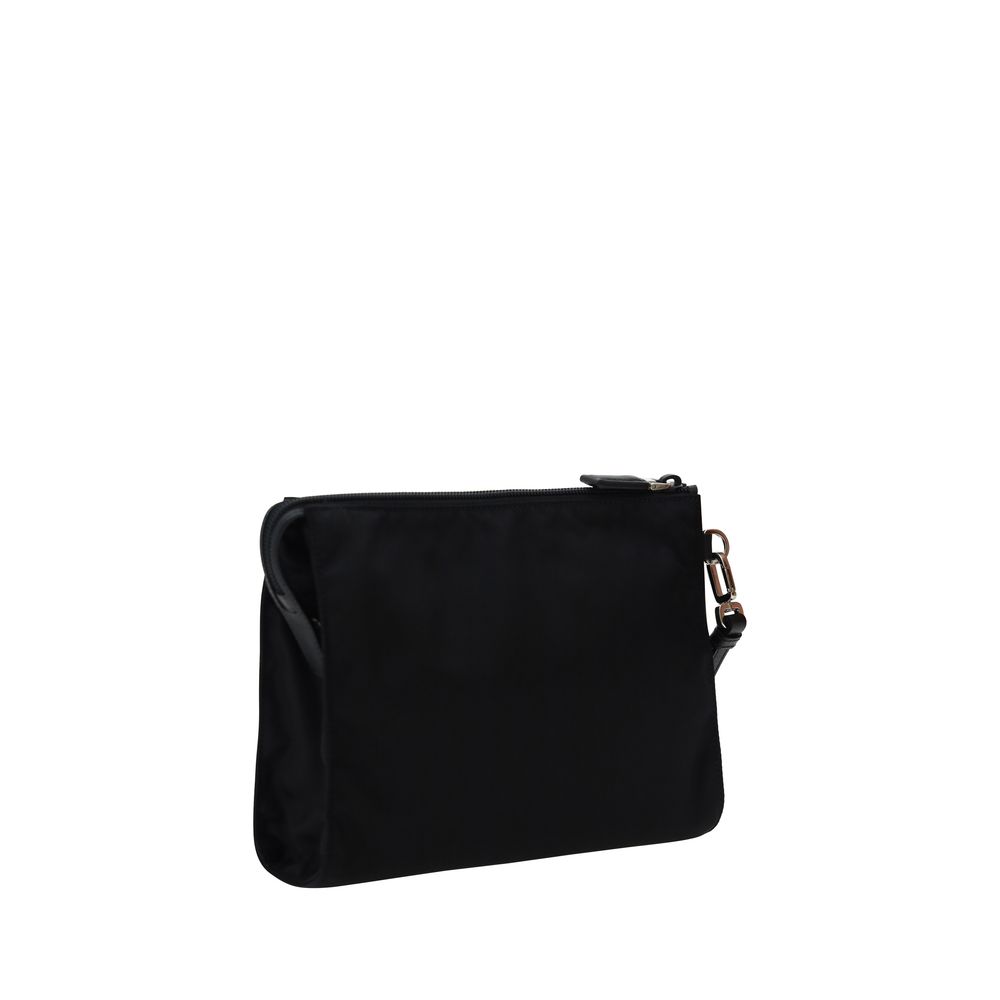 Prada Black Leather Beauty Case - Timeless Luxury and Elegant Design