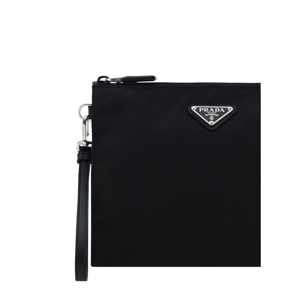 Prada Black Leather Beauty Case - Timeless Luxury and Elegant Design