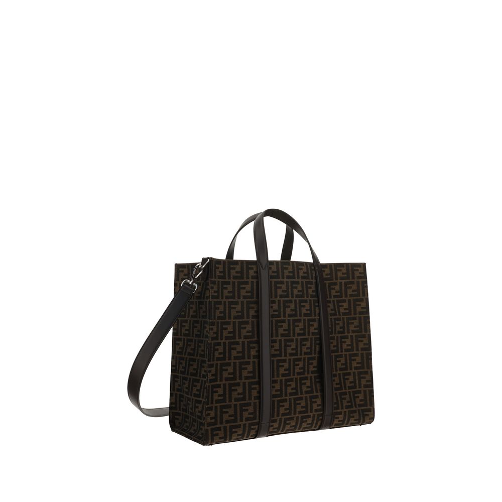 Fendi Beige Coated Cotton Tote Handbag - Timeless Elegance and Sophistication